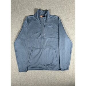 Merrell Quarter Zip Pullover Mens Blue Textured Fleece XL